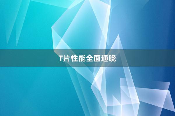 T片性能全面通晓