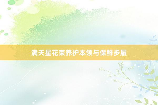 满天星花束养护本领与保鲜步履